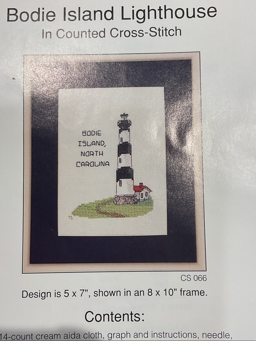 Bodie Island Lighthouse Cross-Stitch Kit  Vtg 1992 Nancy Designs